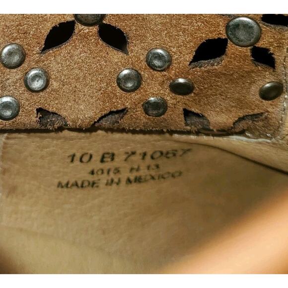 Frye Women Size 10 B Brown Leather Courtney Studded Ankle Boots 71067 Bootie - Picture 10 of 10